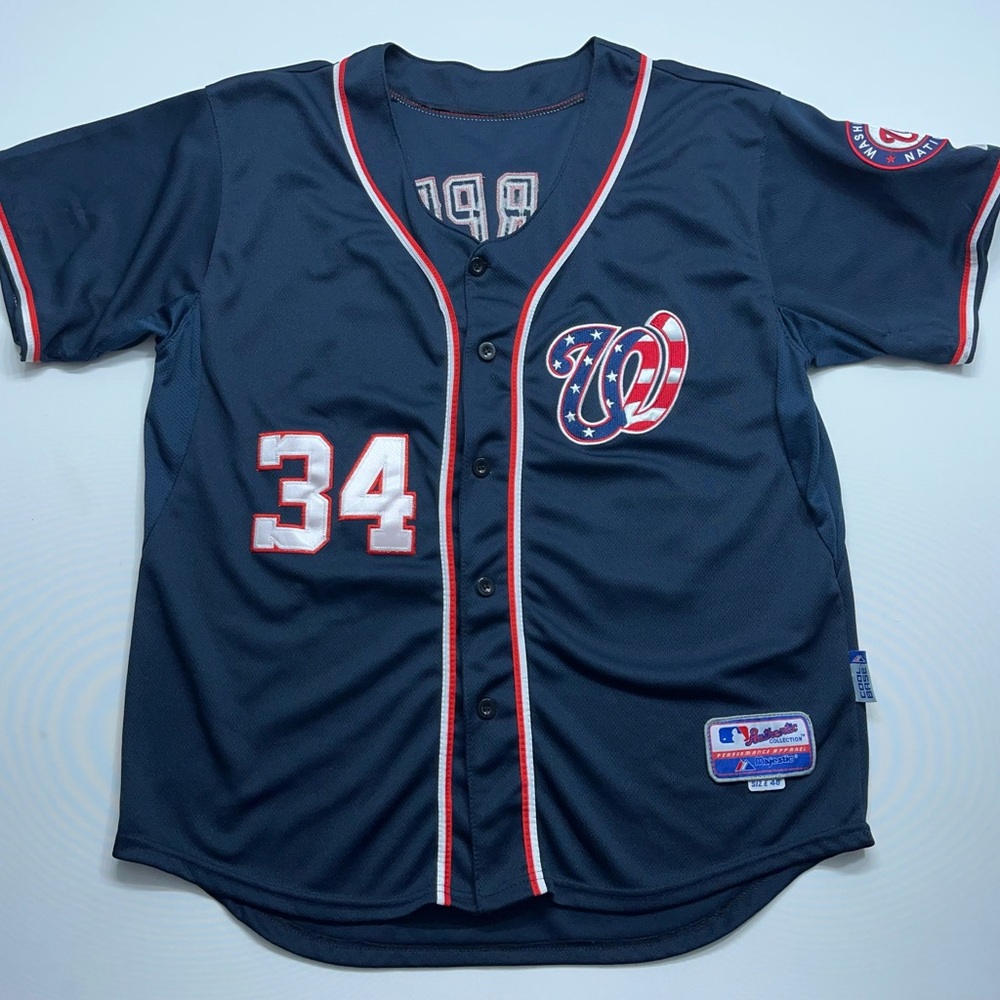 Majestic Bryce Harper Washington Nationals Stars & Stripes Jersey Mens Size 48